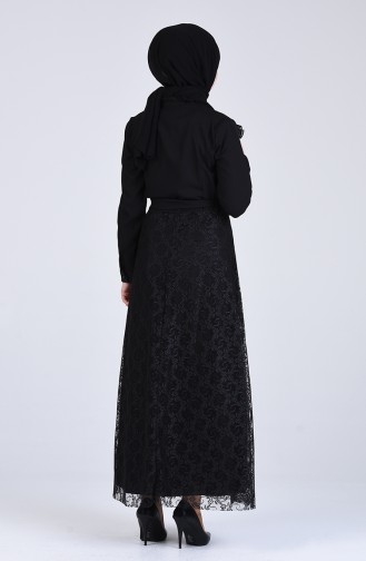 Black İslamitische Jurk 3041-07