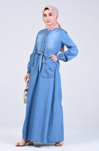 فستان أزرق جينز 8002-01