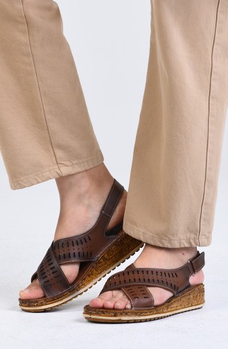 Tobacco Brown Summer Sandals 0200-01