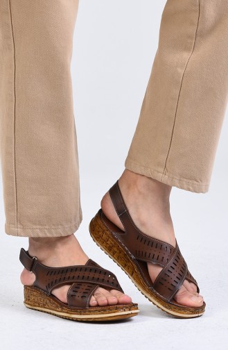 Tobacco Brown Summer Sandals 0200-01