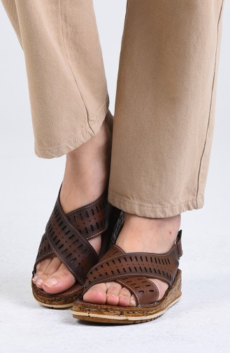 Tobacco Brown Summer Sandals 0200-01