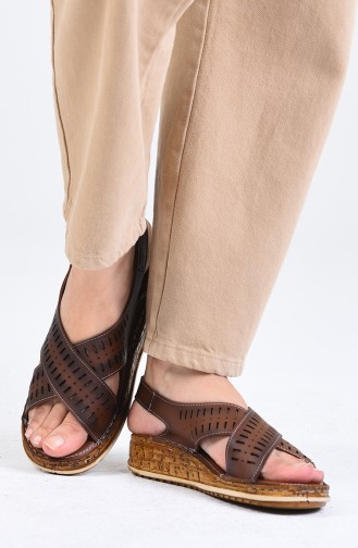 Tobacco Brown Summer Sandals 0200-01