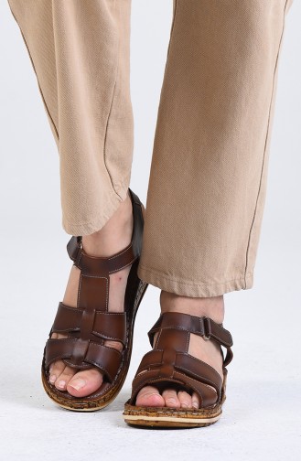 Tobacco Brown Summer Sandals 0203-02