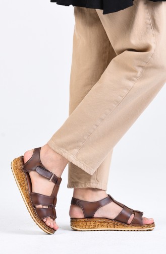 Tobacco Brown Summer Sandals 0203-02