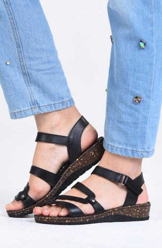 Black Summer Sandals 0402-03