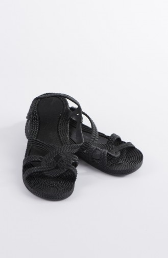 Black Summer Sandals 02-01