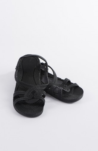 Schwarz Sommer Sandalen 02-01