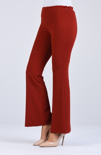 Pantalon Couleur brique 4086-12