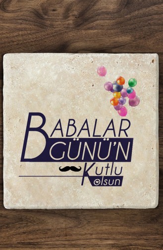 Babalar Günü Bardak Altlığı BAL01-2500 Kahverengi