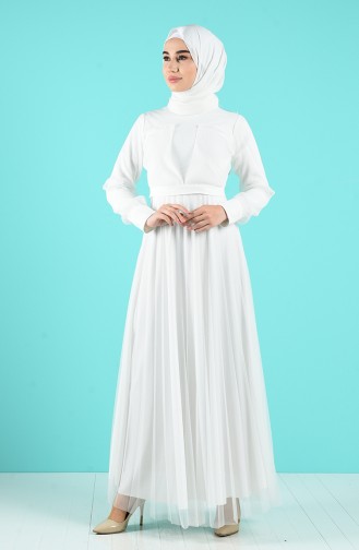 Naturfarbe Hijab Kleider 7676-04