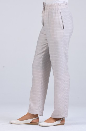 Striped wide Leg Trousers 0161a-01 Beige 0161A-01