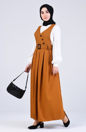 Belted Gilet Dress 2002-02 Mustard 2002-02