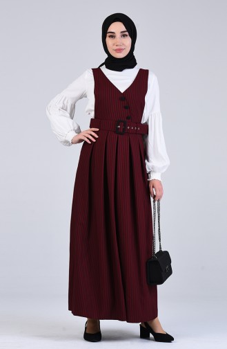 Belted Gilet Dress 2002-06 Burgundy 2002-06