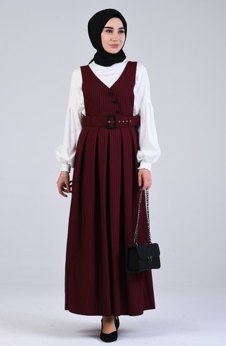 Belted Gilet Dress 2002-06 Burgundy 2002-06