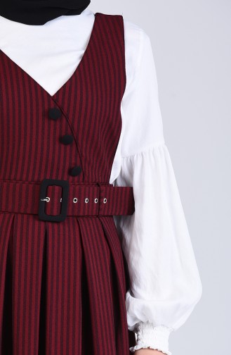 Belted Gilet Dress 2002-06 Burgundy 2002-06