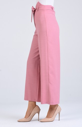 Belted wide-leg Trousers 0510-03 Dry Rose 0510-03