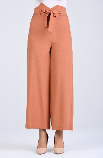 Belted wide-leg Trousers 0510-05 Dark Salmon 0510-05