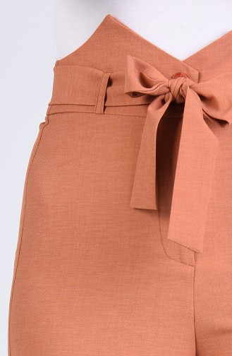 Belted wide-leg Trousers 0510-05 Dark Salmon 0510-05