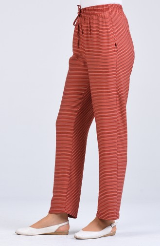 Pantalon Couleur brique 0161-01