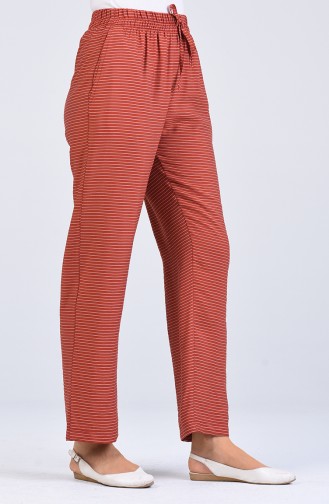 Pantalon Couleur brique 0161-01