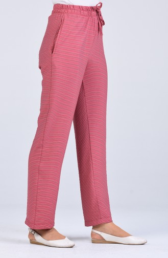 Aerobin Fabric Striped Trousers 0161-02 Dry Rose 0161-02