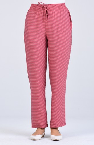 Aerobin Fabric Striped Trousers 0161-02 Dry Rose 0161-02