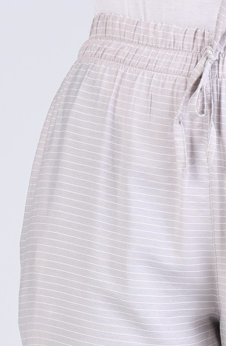 Aerobin Fabric Striped Trousers 0161-06 Beige 0161-06