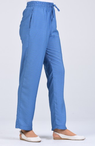 Aerobin Fabric Striped Trousers 0161-07 Blue 0161-07