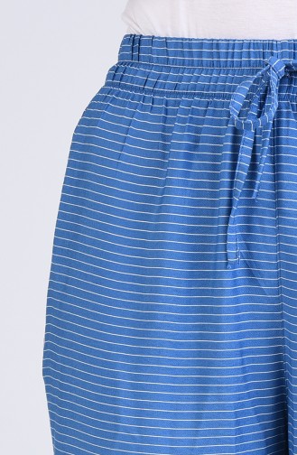 Aerobin Fabric Striped Trousers 0161-07 Blue 0161-07