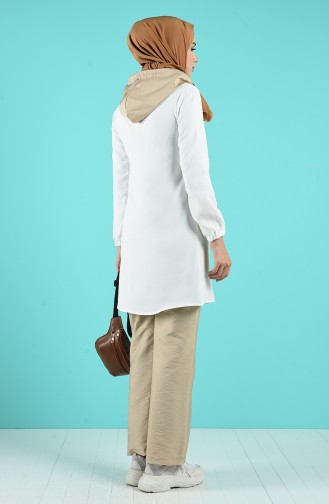 Hooded Tunic Trousers Double Suit 0020-02 Beige 0020-02