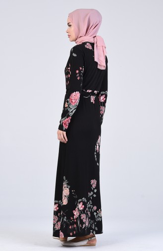 Schwarz Hijab Kleider 0140-01