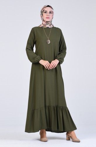 Gathered Dress 1207-08 Khaki 1207-08