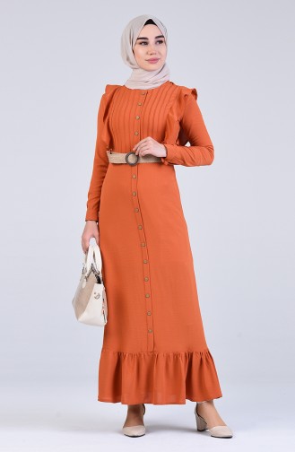 Button Down Dress with Belt 5017-01 Tile 5017-01