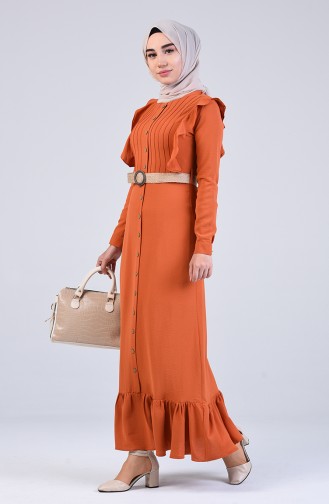 Button Down Dress with Belt 5017-01 Tile 5017-01