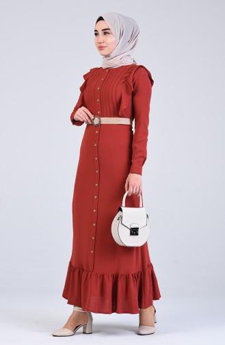فستان أحمر كلاريت 5017-05