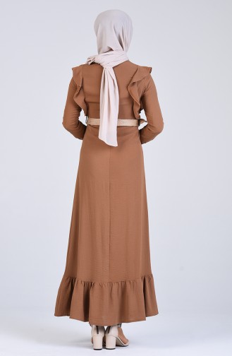 Robe Hijab Couleur Brun 5017-07