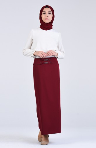 Claret Red Skirt 0102-07