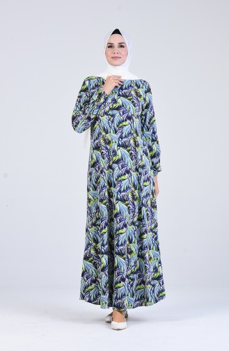 Green Hijab Dress 6089A-01