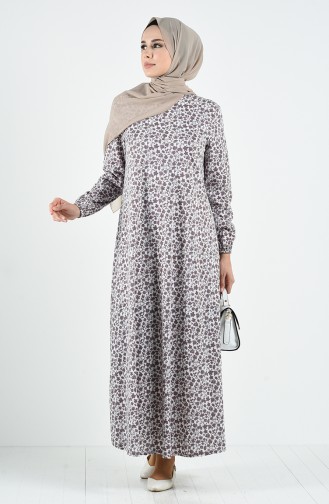 Dunkel-Nerz Hijab Kleider 6169G-01