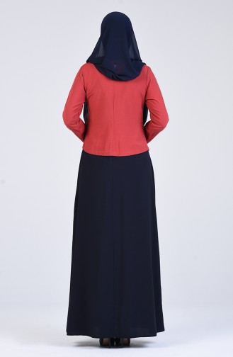 Dunkel-Zwiebelschalen Hijab Kleider 6469-05