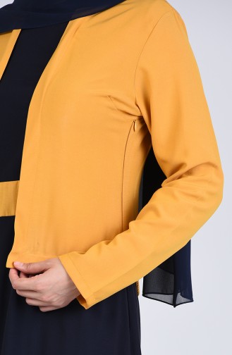 Mustard İslamitische Jurk 6469-08