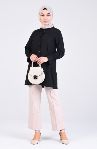 Black Overhemdblouse 1438-02