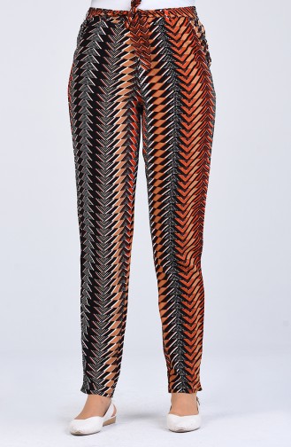 Patterned Viscose Trousers 1191-27 Tile 1191-27