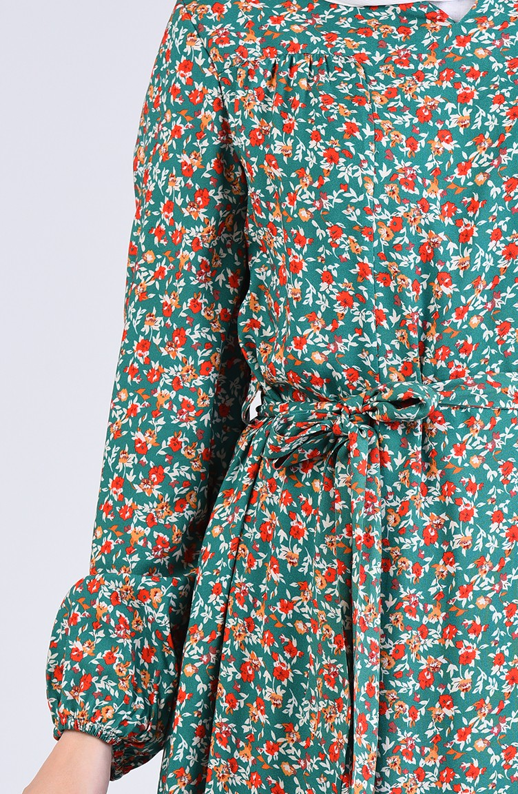 Green Hijab Dress 20Y3063800-01 | Sefamerve Green Hijab Dress 20Y3063800-01 | Sefamerve