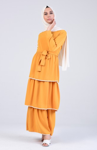 فستان أصفر خردل 3074-06