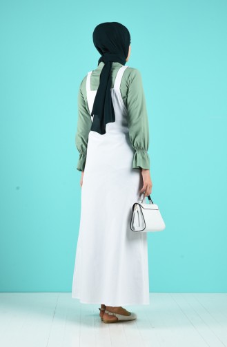 White Hijab Dress 5023-05