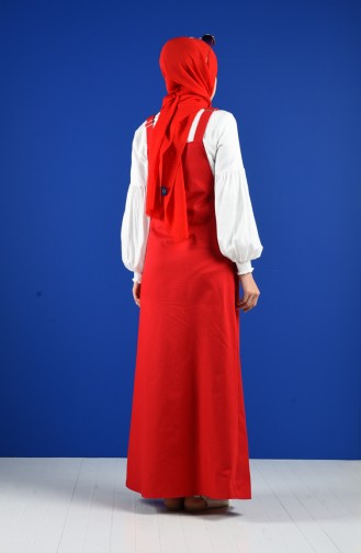 Red Hijab Dress 5023-06