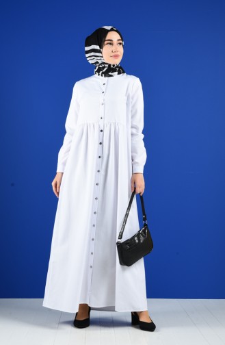 White İslamitische Jurk 5037-17