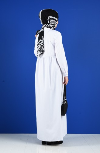 White İslamitische Jurk 5037-17