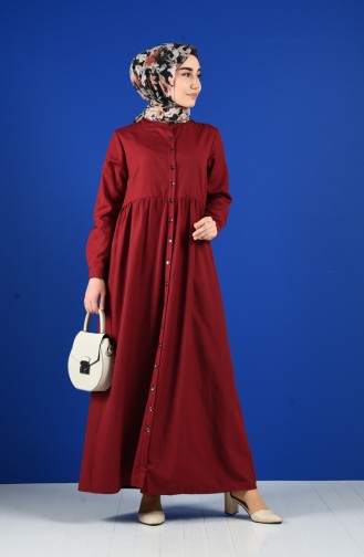 فستان أحمر كلاريت 5037-18